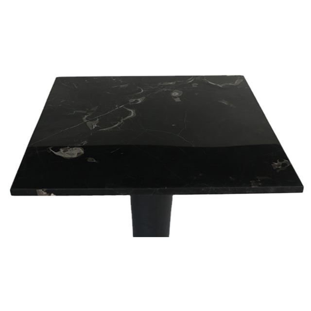 Tampo de mesa de centro quadrado pedra mármore preto YT006