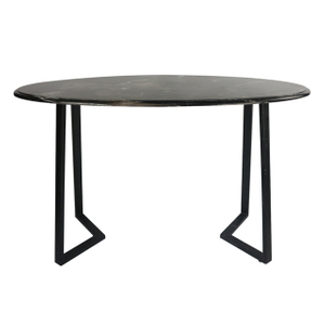 Tampo de mesa de pedra de mármore preto para mesa de jantar YT009